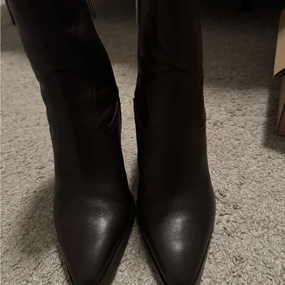 Steve Madden Elene Brown Leather Women's Boots - Picture 2 of 6